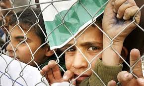 Gaza children at fence